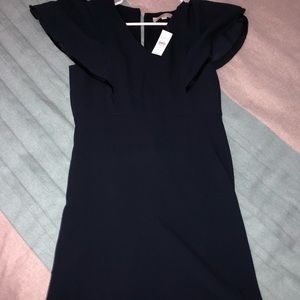 Navy blue Loft Flutter Sleeve Dress, NWT
